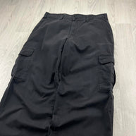 VINTAGE Y2K DICKIES 874 WIDE LEG CARGO TROUSERS BLACK