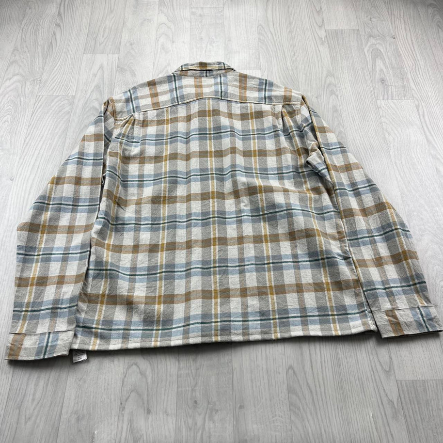 VINTAGE 00s PATAGONIA CHECKERED CROPPED LONG SLEEVE BUTTON UP SHIRT
