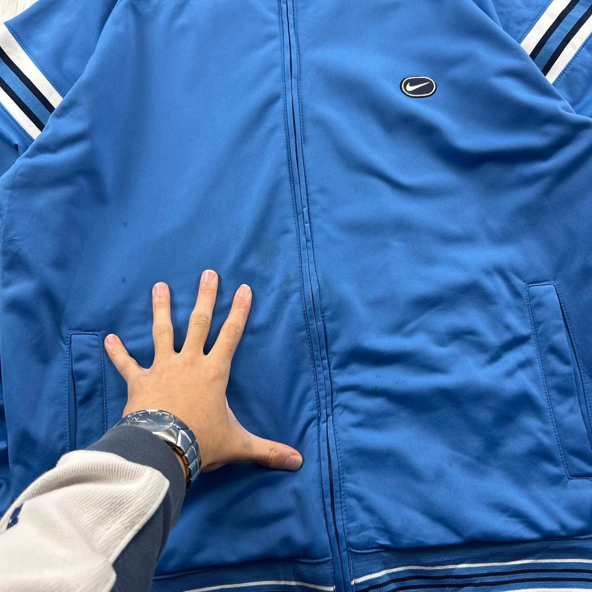VINTAGE Y2K NIKE ZIP UP TRACK JACKET BLUE