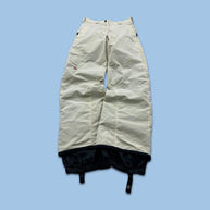 VINTAGE Y2K COLUMBIA BAGGY SKI PANTS SALOPETTES CREAM