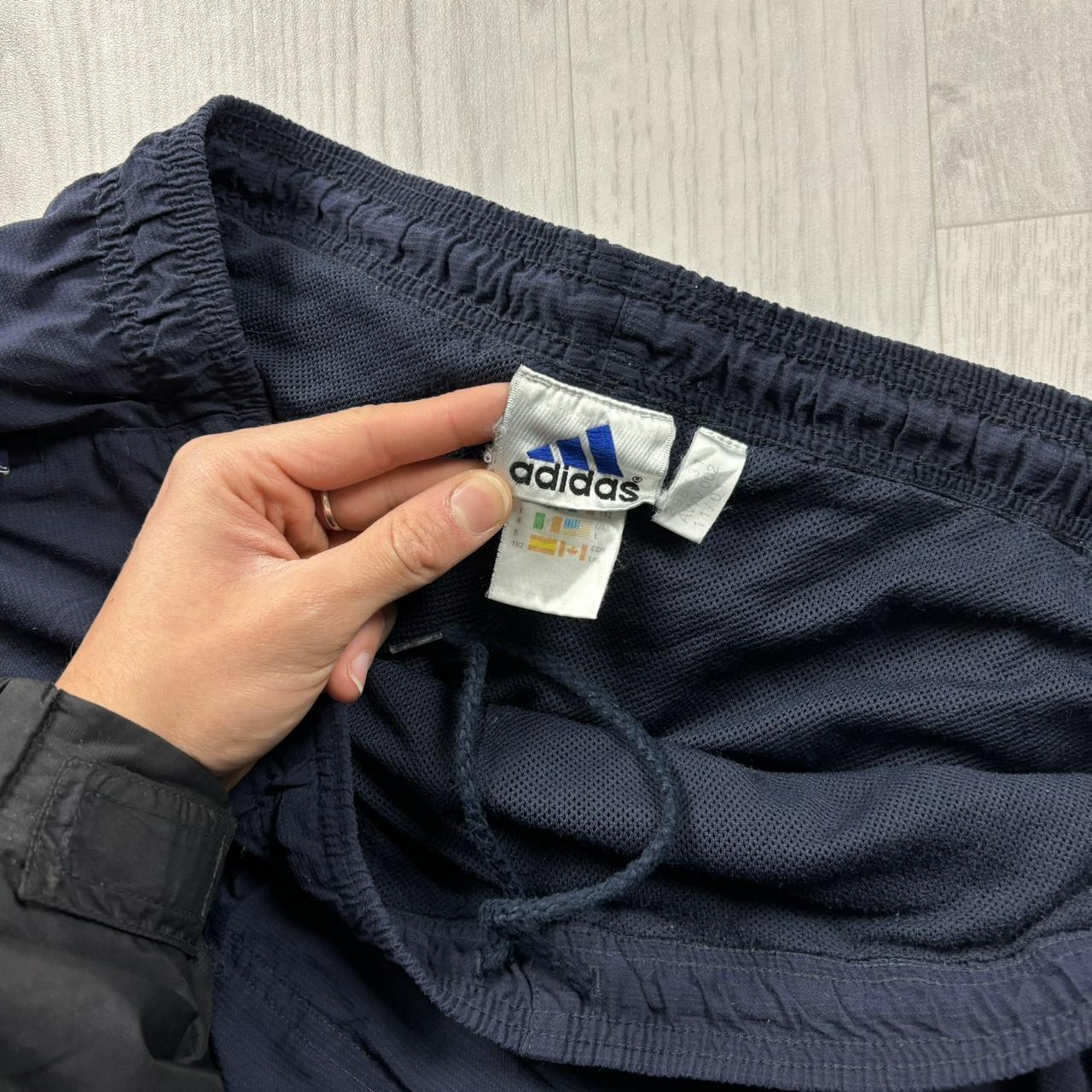 VINTAGE Y2K ADIDAS BAGGY TRACKSUIT BOTTOMS NAVY