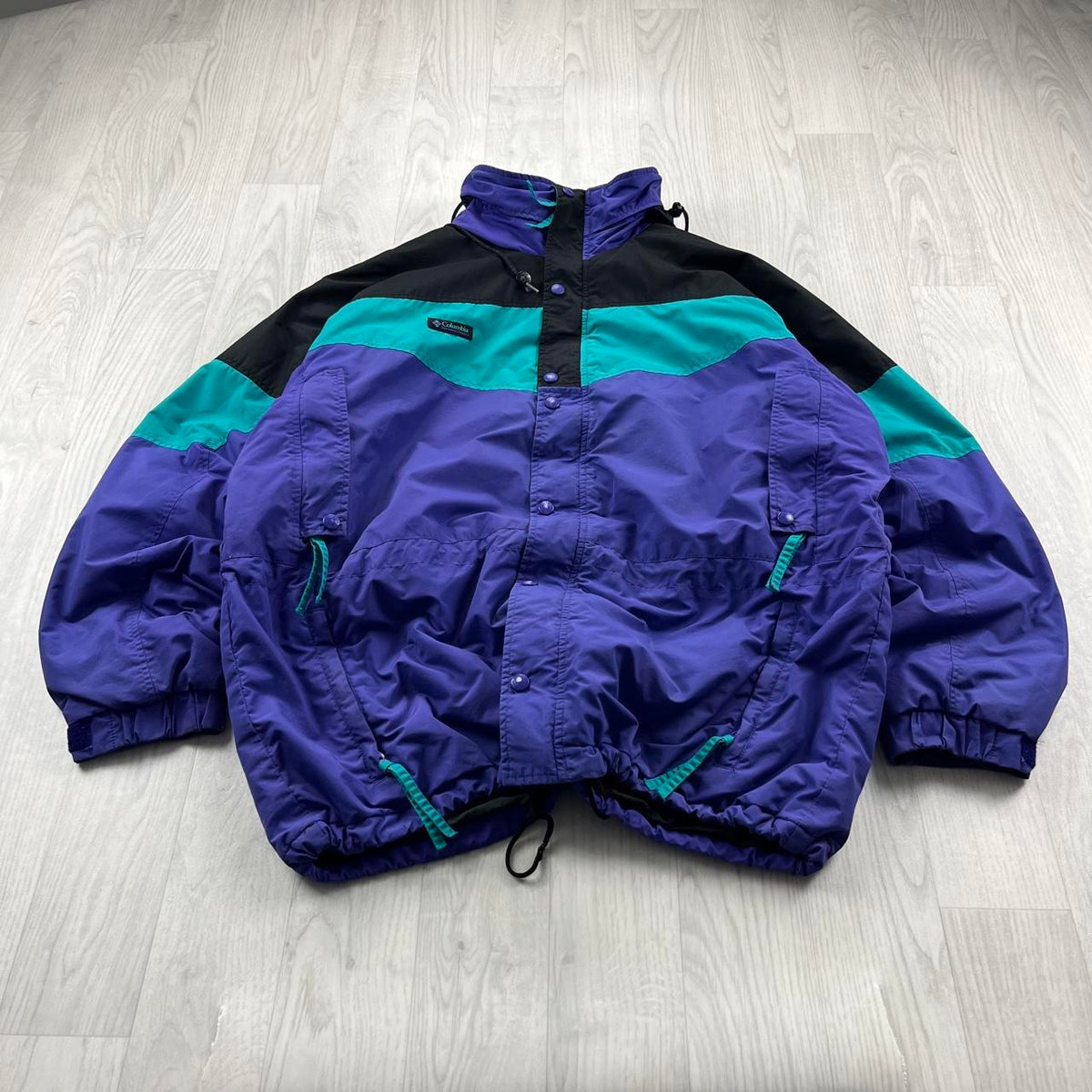 VINTAGE 90s COLUMBIA TECHNICAL PADDED SKI JACKET PURPLE