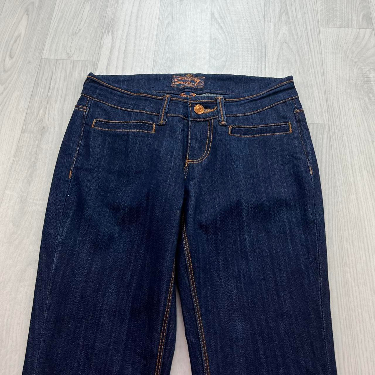 VINTAGE Y2K SEVEN7 LOW RISE FLARED JEANS NAVY