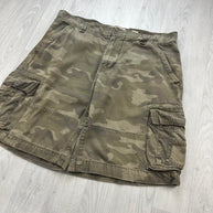VINTAGE Y2K NO BOUNDARIES BAGGY CAMO CARGO SHORTS KHAKI