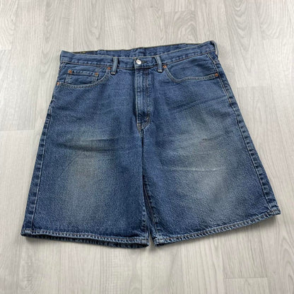 VINTAGE LEVIS 550 BAGGY LOOSE SKATER JORTS NAVY BLUE (38w)