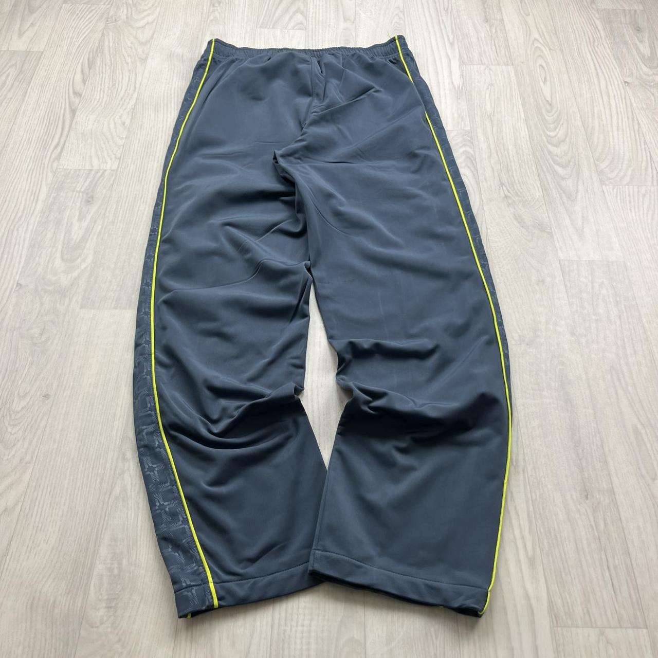 VINTAGE Y2K NIKE BAGGY TRACKSUIT BOTTOMS GREY/BLUE