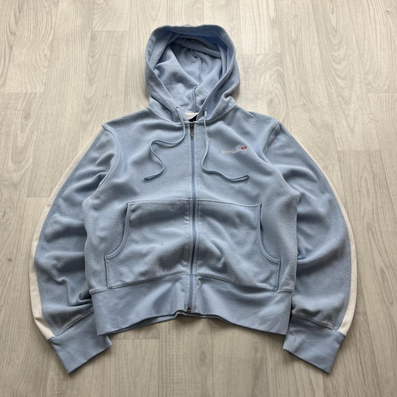 VINTAGE Y2K REEBOK ZIP HOODIE BABY BLUE