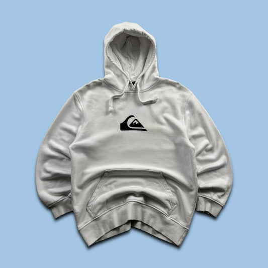VINTAGE Y2K QUIKSILVER CENTRE LOGO HOODIE WHITE
