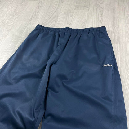 VINTAGE 00s REEBOK BAGGY TRACKSUIT BOTTOMS NAVY (XL)