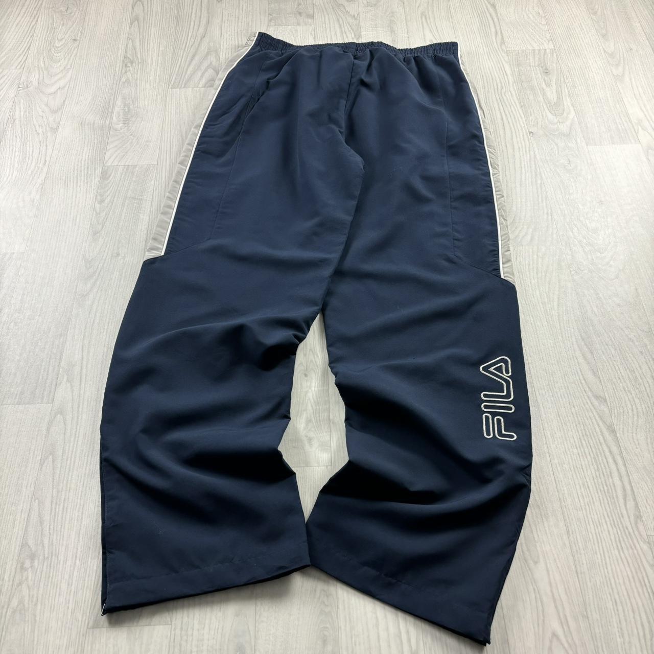 VINTAGE Y2K FILA BAGGY TRACKSUIT BOTTOMS NAVY