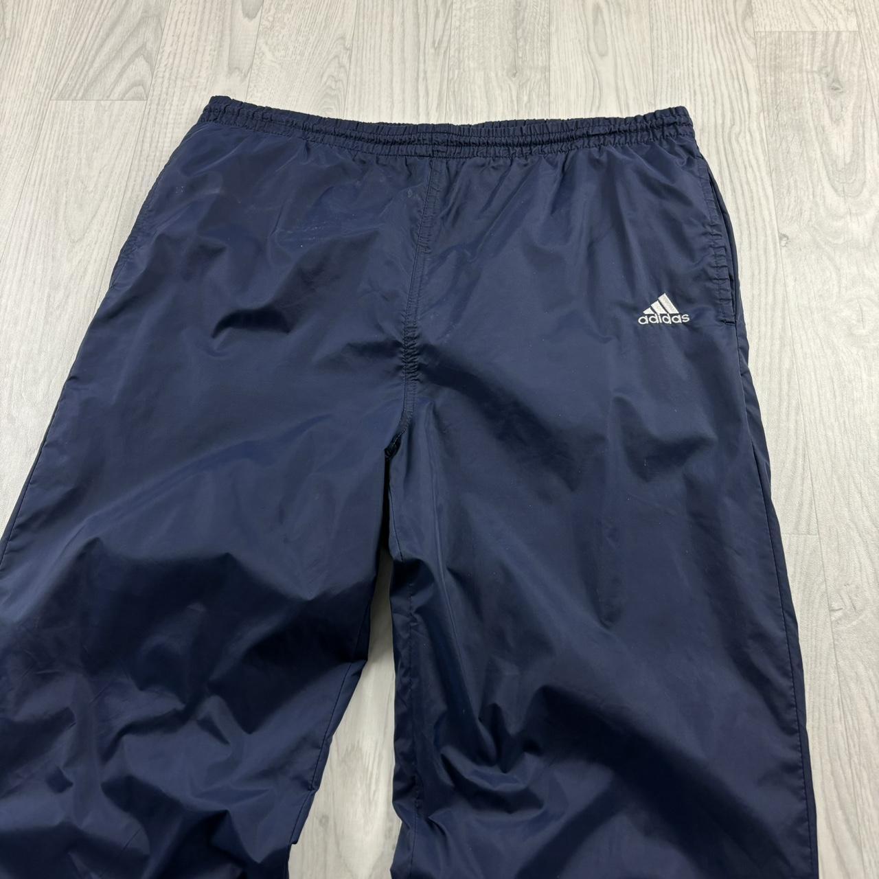 VINTAGE Y2K ADIDAS BAGGY TRACKSUIT BOTTOMS NAVY