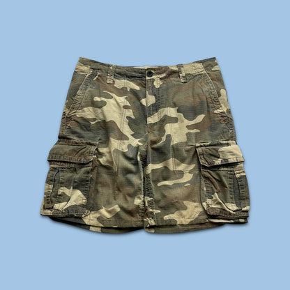 VINTAGE Y2K BAGGY CAMO CARGO SHORTS