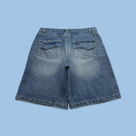 VINTAGE Y2K BAGGY DENIM SKATER JORTS BLUE