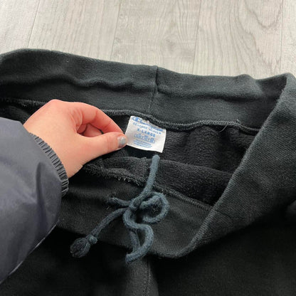 VINTAGE 00s CHAMPION BAGGY COTTON SWEATPANTS BLACK