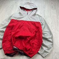 VINTAGE Y2K COLUMBIA TECHNICAL WINDBREAKER JACKET GREY / RED