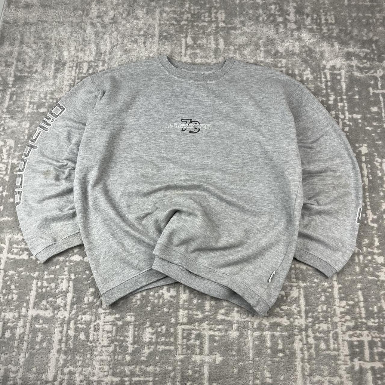 VINTAGE Y2K BILLABONG GRAPHIC SURF BOXY SWEATSHIRT GREY