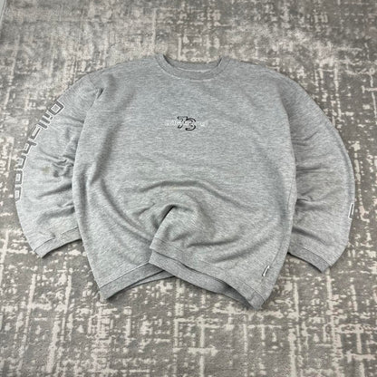 VINTAGE Y2K BILLABONG GRAPHIC SURF BOXY SWEATSHIRT GREY