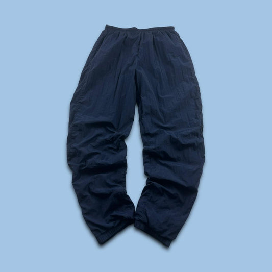 VINTAGE 90s NIKE BAGGY SHELL TRACKSUIT BOTTOMS NAVY