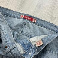 VINTAGE Y2K EMBROIDERED BAGGY JEANS BLUE