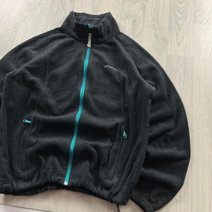 VINTAGE Y2K COLUMBIA ZIP UP FLEECE BLACK