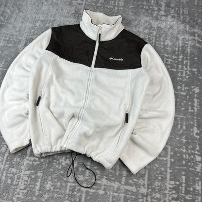 VINTAGE 00s COLUMBIA TECHNICAL FLEECE JACKET WHITE