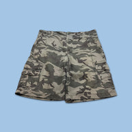 VINTAGE Y2K BAGGY CAMO CARGO SHORTS KHAKI