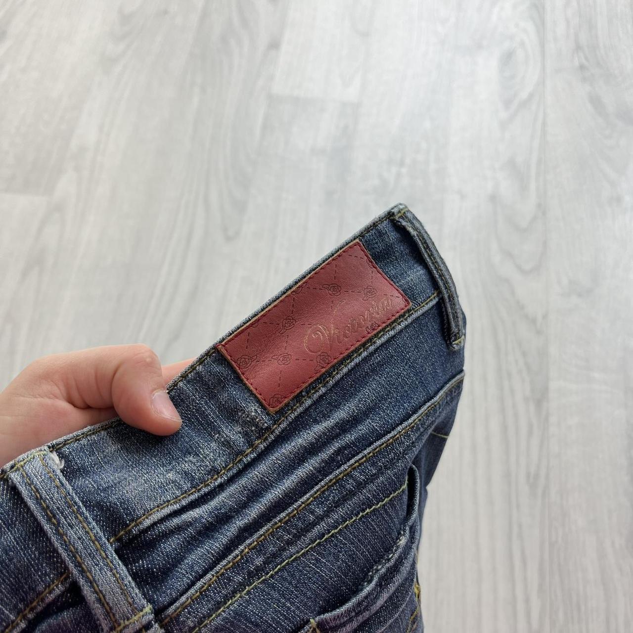 VINTAGE Y2K VICTORIA LOW RISE SLIM BOOTCUT JEANS NAVY BLUE