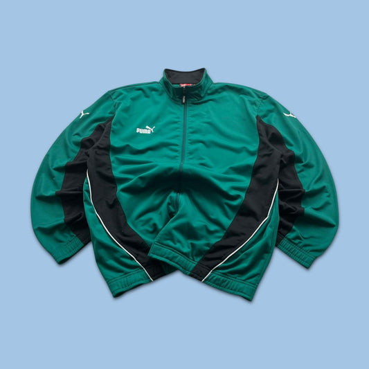 VINTAGE Y2K PUMA ZIP UP TRACKSUIT JACKET GREEN
