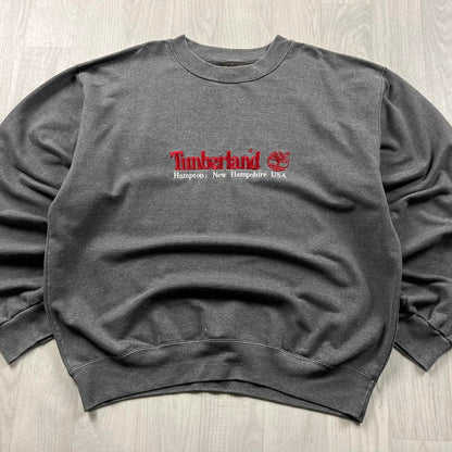 VINTAGE Y2K TIMBERLAND SPELL OUT SWEATSHIRT GREY