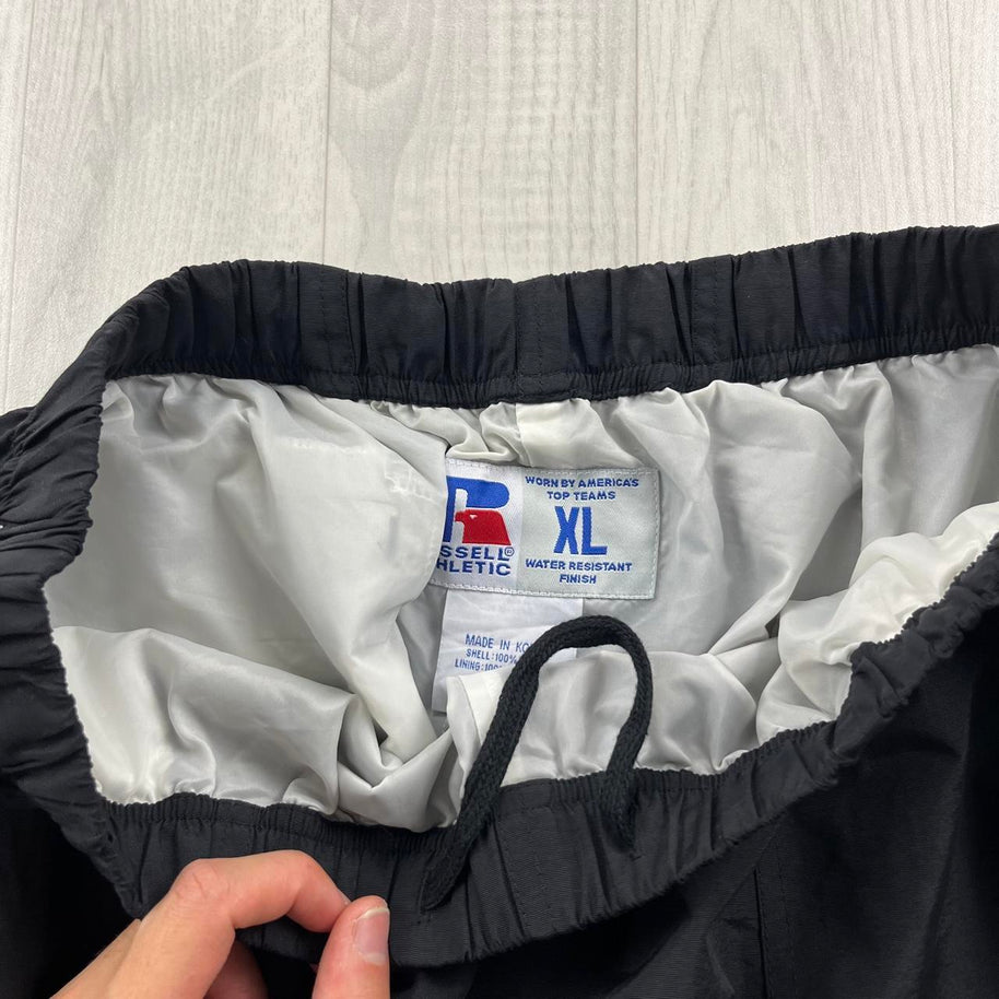 VINTAGE Y2K RUSSELL ATHLETIC LOOSE TRACKSUIT BOTTOMS BLACK