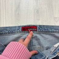 VINTAGE Y2K QUIKSILVER BAGGY WIDE LEG JEANS BLUE