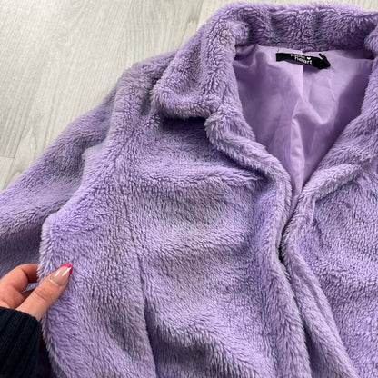 VINTAGE Y2K FAUX FUR JACKET LILAC PURPLE