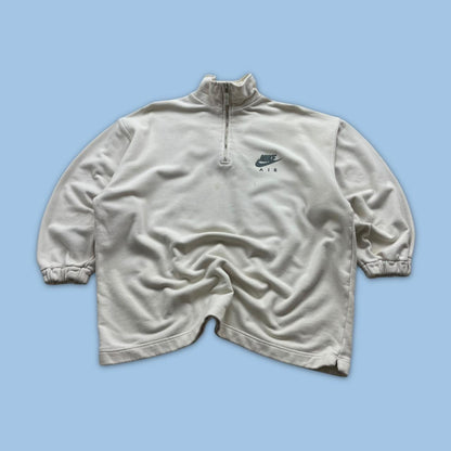 VINTAGE Y2K NIKE QUARTER ZIP SWEATSHIRT CREAM