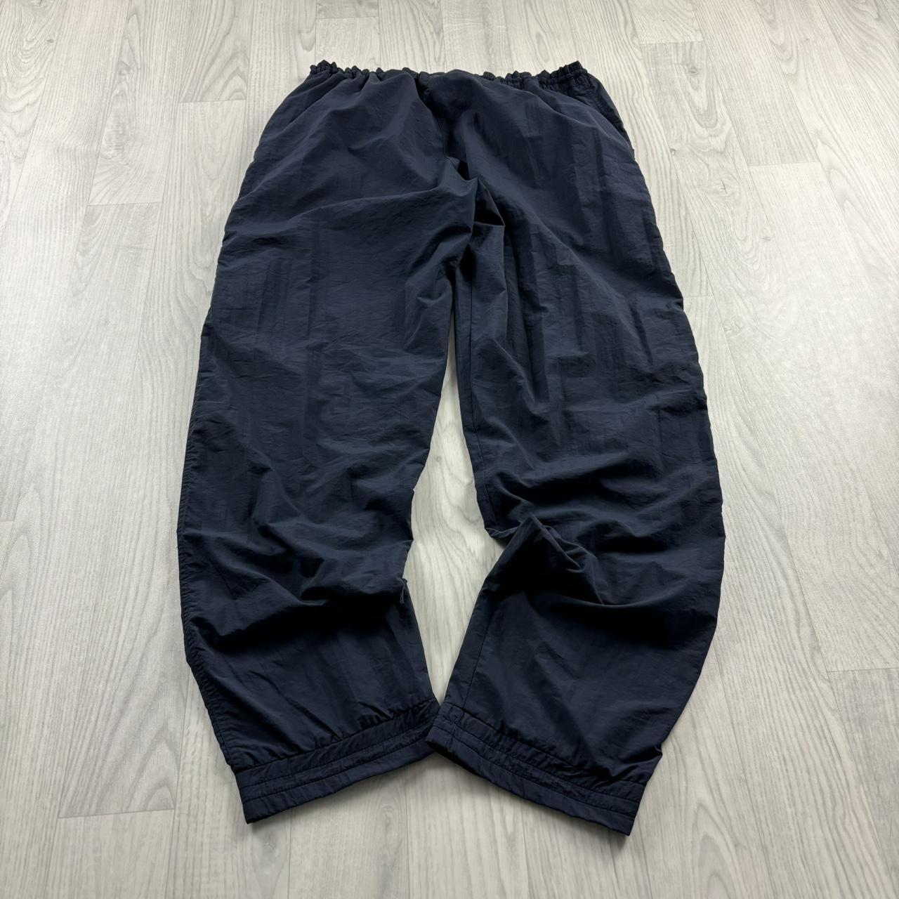 VINTAGE 90s PUMA BAGGY SHELL TRACKSUIT BOTTOMS NAVY