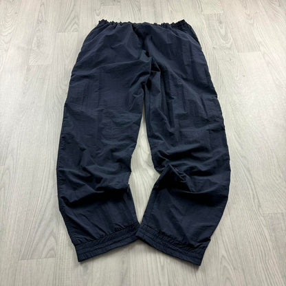 VINTAGE 90s PUMA BAGGY SHELL TRACKSUIT BOTTOMS NAVY