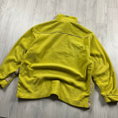 VINTAGE Y2K O’NEILL SPELL OUT QUARTER ZIP FLEECE SWEATSHIRT YELLOW