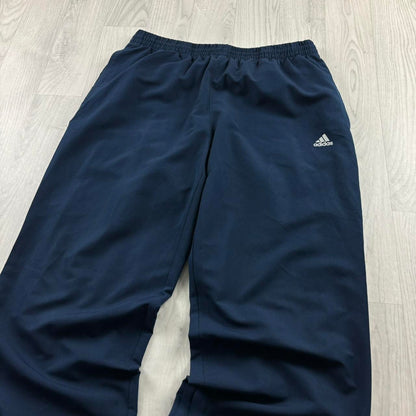 VINTAGE Y2K ADIDAS TECHNICAL BAGGY TRACKSUIT BOTTOMS NAVY
