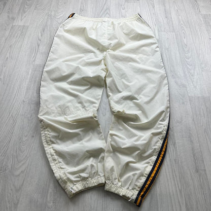 VINTAGE 90s ADIDAS BAGGY TRACKSUIT BOTTOMS CREAM
