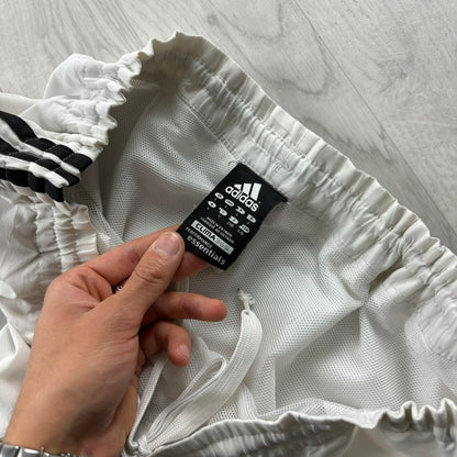 VINTAGE Y2K ADIDAS BAGGY TRACKSUIT BOTTOMS WHITE