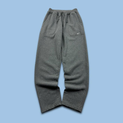 VINTAGE 00s NIKE STRAIGHT LEG COTTON SWEATPANTS CHARCOAL GREY