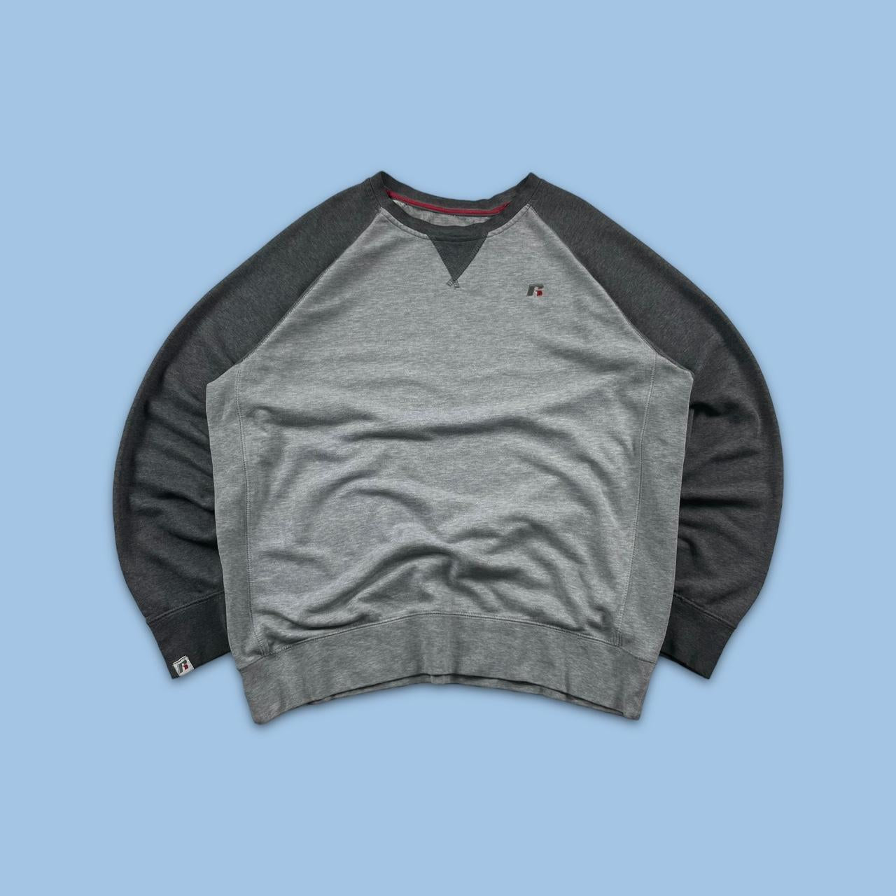 VINTAGE RUSSELL ATHLETIC BLANK SWEATSHIRT GREY (L)