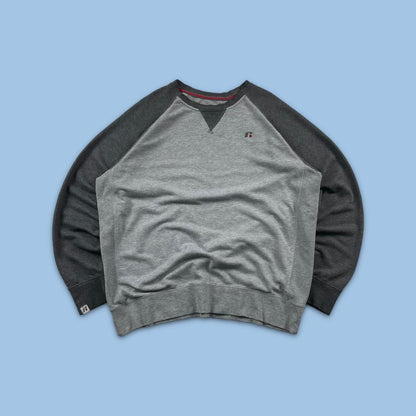 VINTAGE RUSSELL ATHLETIC BLANK SWEATSHIRT GREY (L)