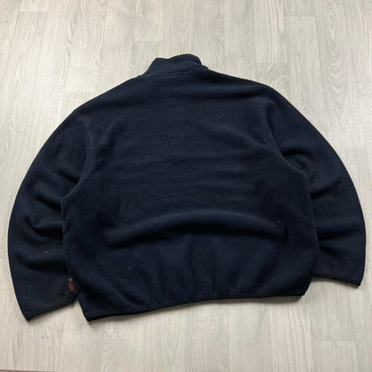 VINTAGE Y2K WOOLRICH SNAP T FLEECE SWEATSHIRT NAVY