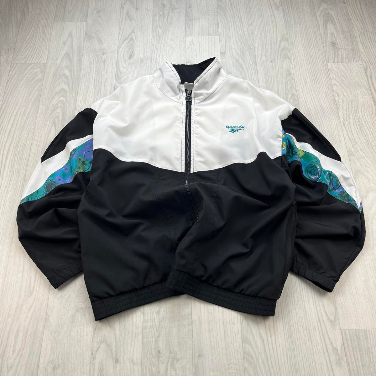 VINTAGE 90s REEBOK WINDBREAKER JACKET BLACK