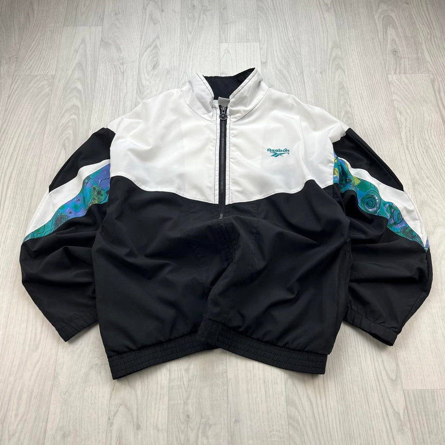 VINTAGE 90s REEBOK WINDBREAKER JACKET BLACK