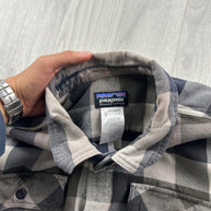 VINTAGE 00s PATAGONIA CHECKERED LONG SLEEVE BUTTON UP FLANNEL SHIRT BROWN
