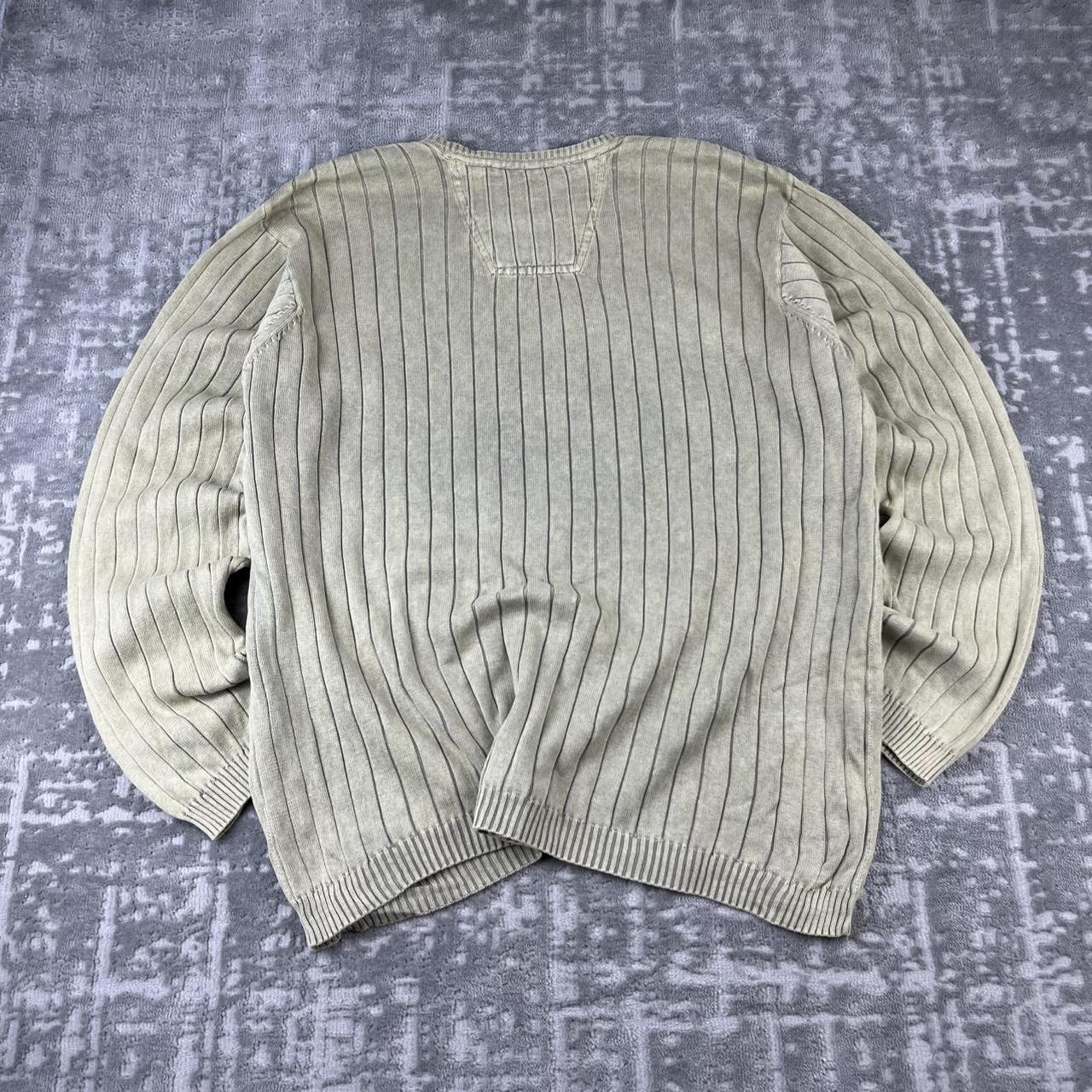 VINTAGE Y2K IZOD JEANS RIBBED ESSENTIAL KNITTED JUMPER CREAM