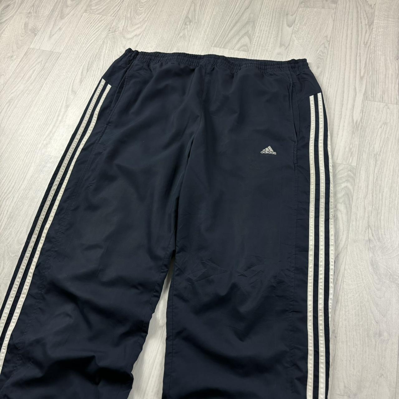 VINTAGE Y2K ADIDAS BAGGY TRACKSUIT BOTTOMS NAVY