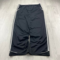 VINTAGE Y2K ADIDAS SIDE STRIPE BAGGY TRACKSUIT BOTTOMS BLACK