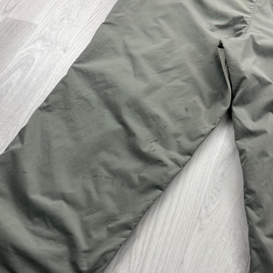 VINTAGE Y2K NAUTICA BAGGY WATERPROOF TRACKSUIT BOTTOMS KHAKI